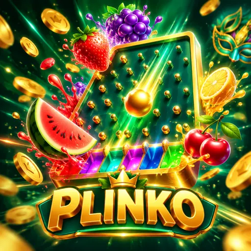 Bolinha caindo na pirâmide do Plinko rumo aos multiplicadores